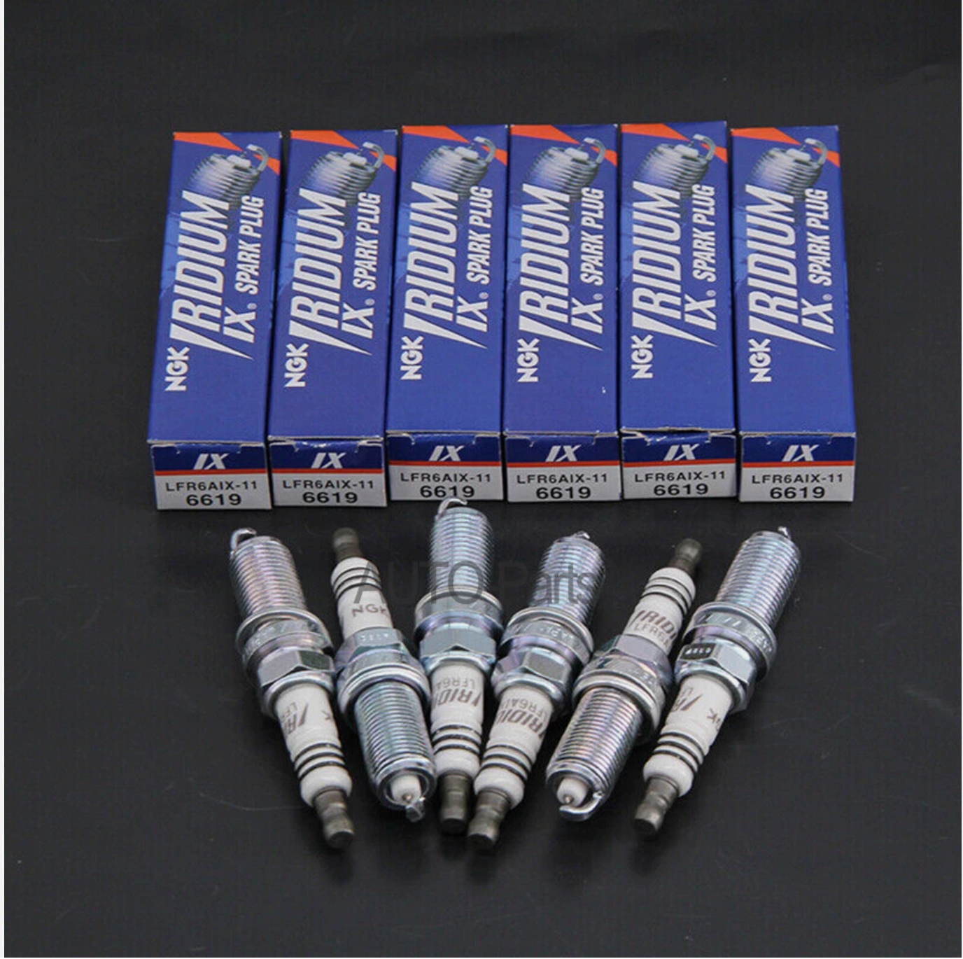 6Pcs LFR6AIX-11 6619 NGK Iridium Spark Plugs For Toyota BMW Volvo Yamaha Lexus