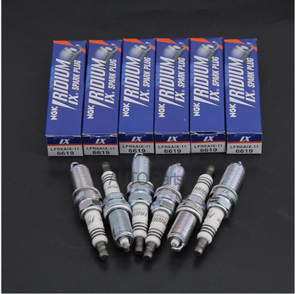 6Pcs LFR6AIX-11 6619 NGK Iridium Spark Plugs For Toyota BMW Volvo Yamaha Lexus