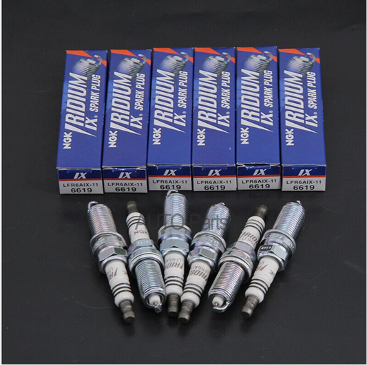 6Pcs LFR6AIX-11 6619 NGK Iridium Spark Plugs For Toyota BMW Volvo Yamaha Lexus
